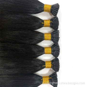 i tip hair extensions Wholesale bone straight itip extension hair human remy brazilian mico links virgin hair i tip vendors